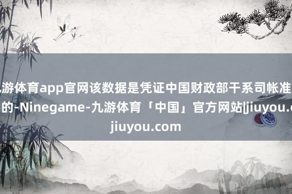 九游体育app官网该数据是凭证中国财政部干系司帐准则编制的-Ninegame-九游体育「中国」官方网站|jiuyou.com